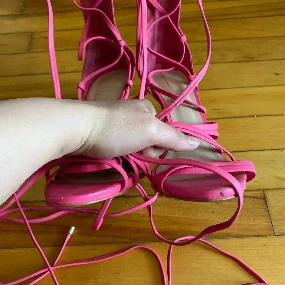 Aldo hot  pink strappy sandals - Picture 2 of 7